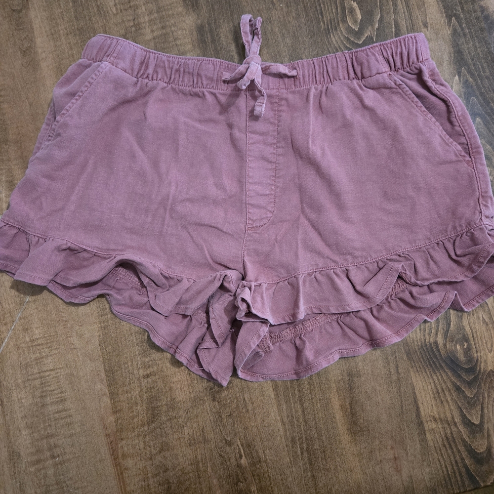 American Eagle Outfitters Linen Dusty Pink Shorts